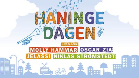 Illustrationsbild som berättar om tiden för Haningedagen 2023 och vilka artister som kommer.
